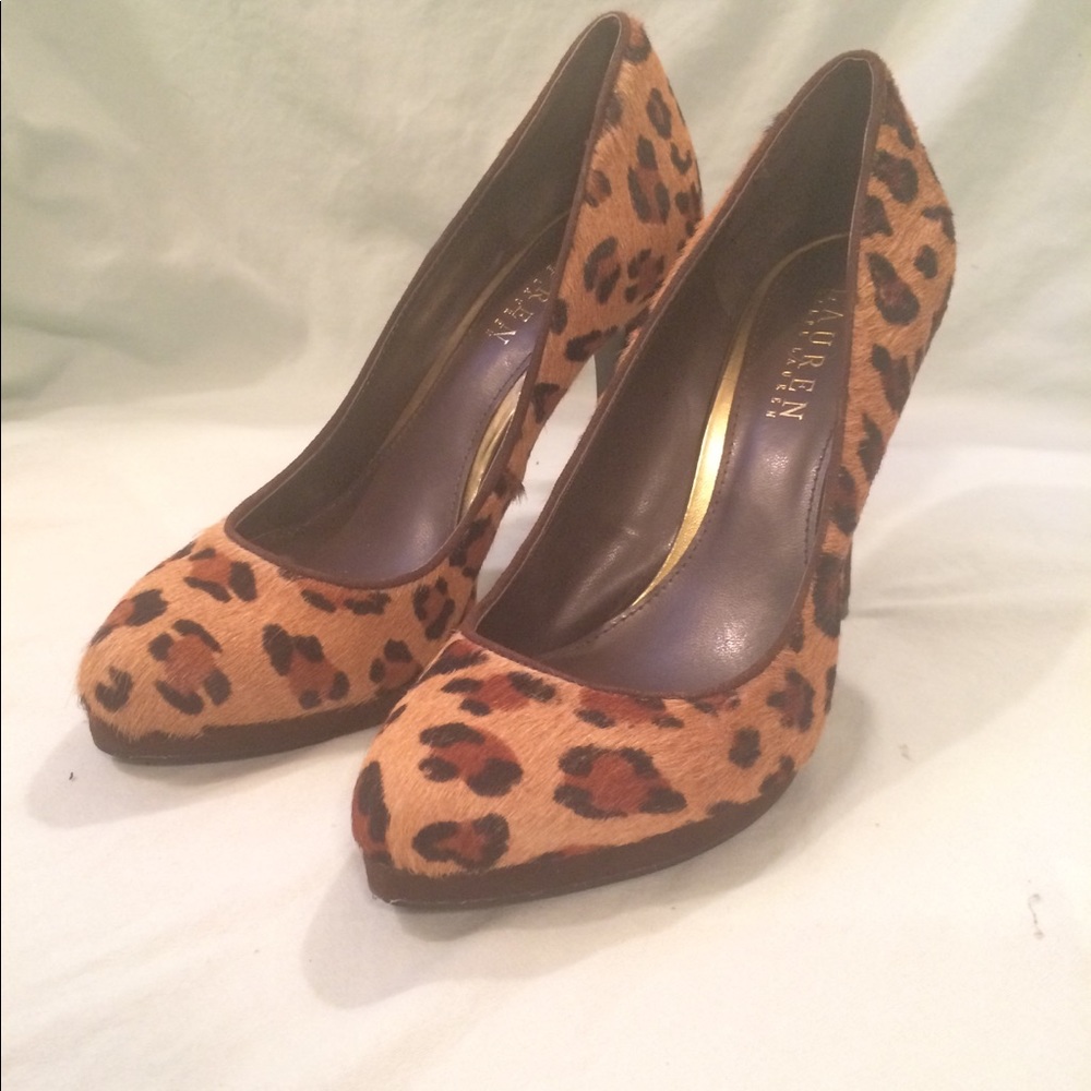 LAUREN RALPH LAUREN leopard pumps 7.5 - Picture 2 of 3